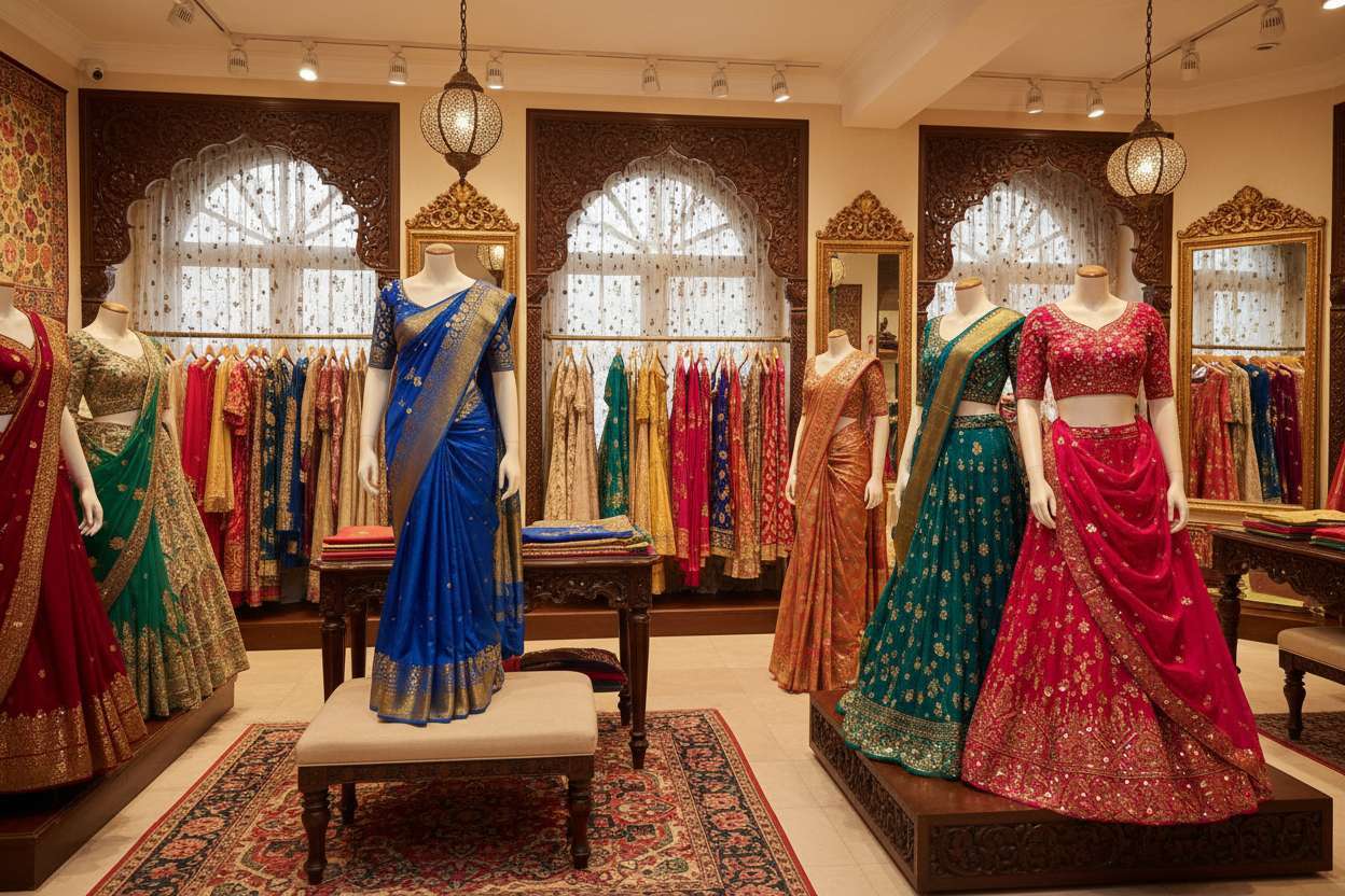 Royal Zari Embroidered Bridal Lehenga